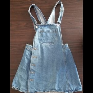 Lulu's Denim Overall Button Minidress L (S)